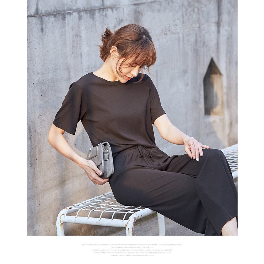 セットアップ レディース 40代 春 夏 半袖 ブラウス シャツ パンツスーツ ワイドパンツ 上下セット おしゃれ 着痩せ ロングパンツ オフィス 通 代引き人気