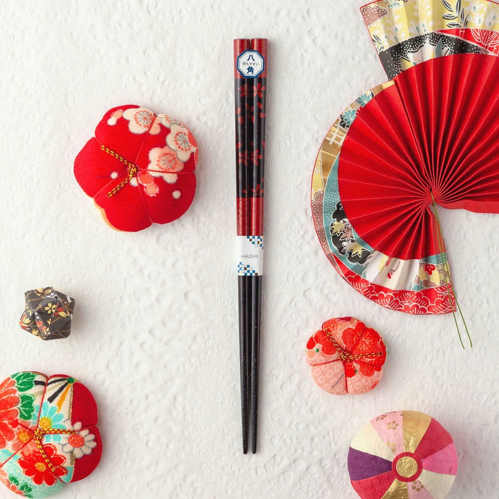 ☆箸 名入れ 【八角桜ぼかし】 単品 一膳 男性 女性 お父さん お母さん