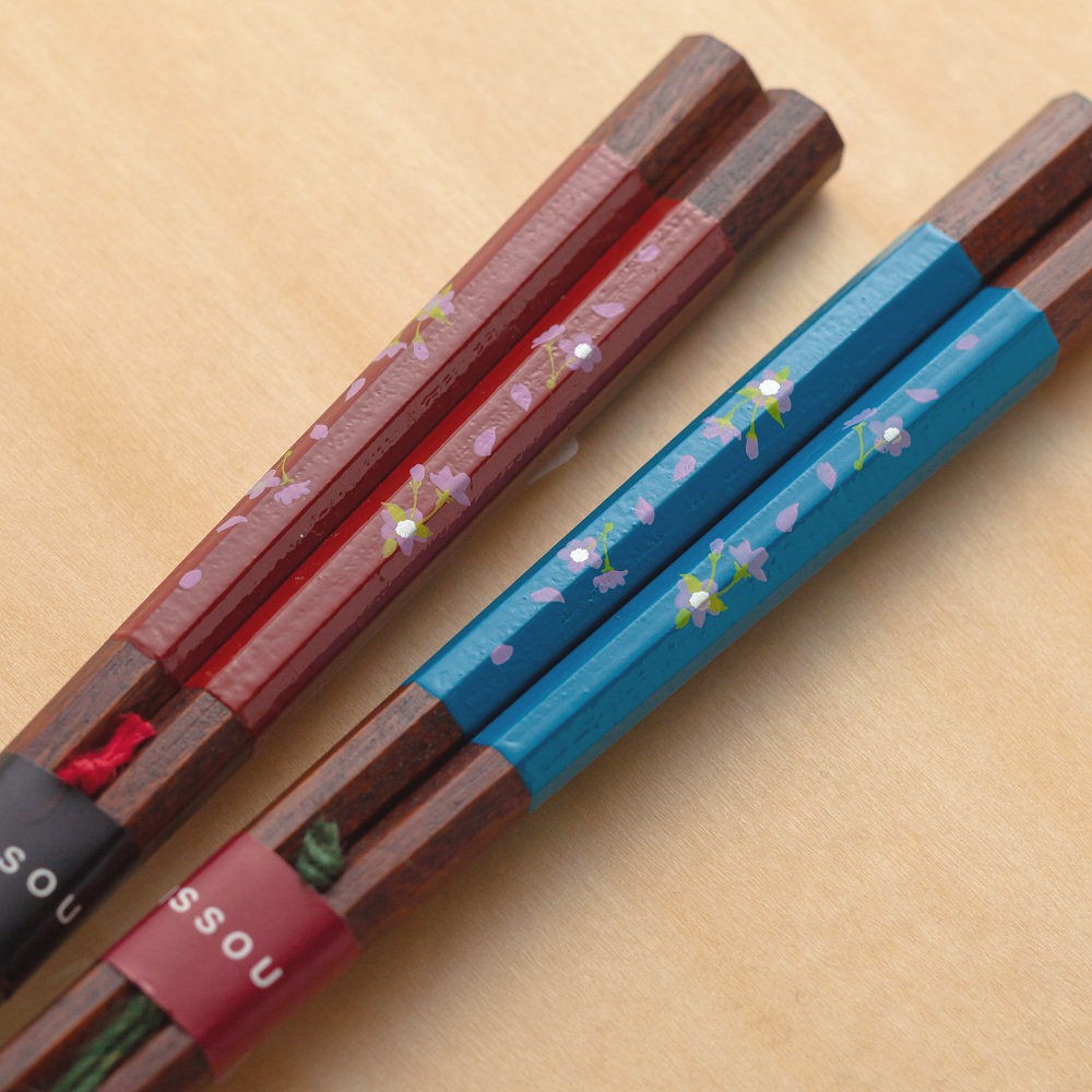 ☆夫婦箸 名入れ 【一双 祝い桜】桐箱入り 二膳セット 夫婦 両親