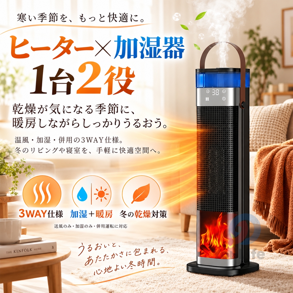 セラミックヒーター 加湿器 セラミックファンヒーター ファンヒーター