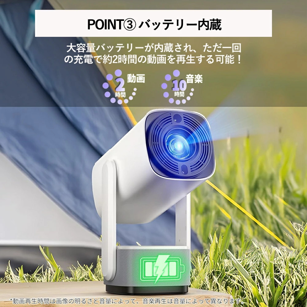 プロジェクター 小型 25000LM 高輝度4K対応 270°回転 家庭用 リアル