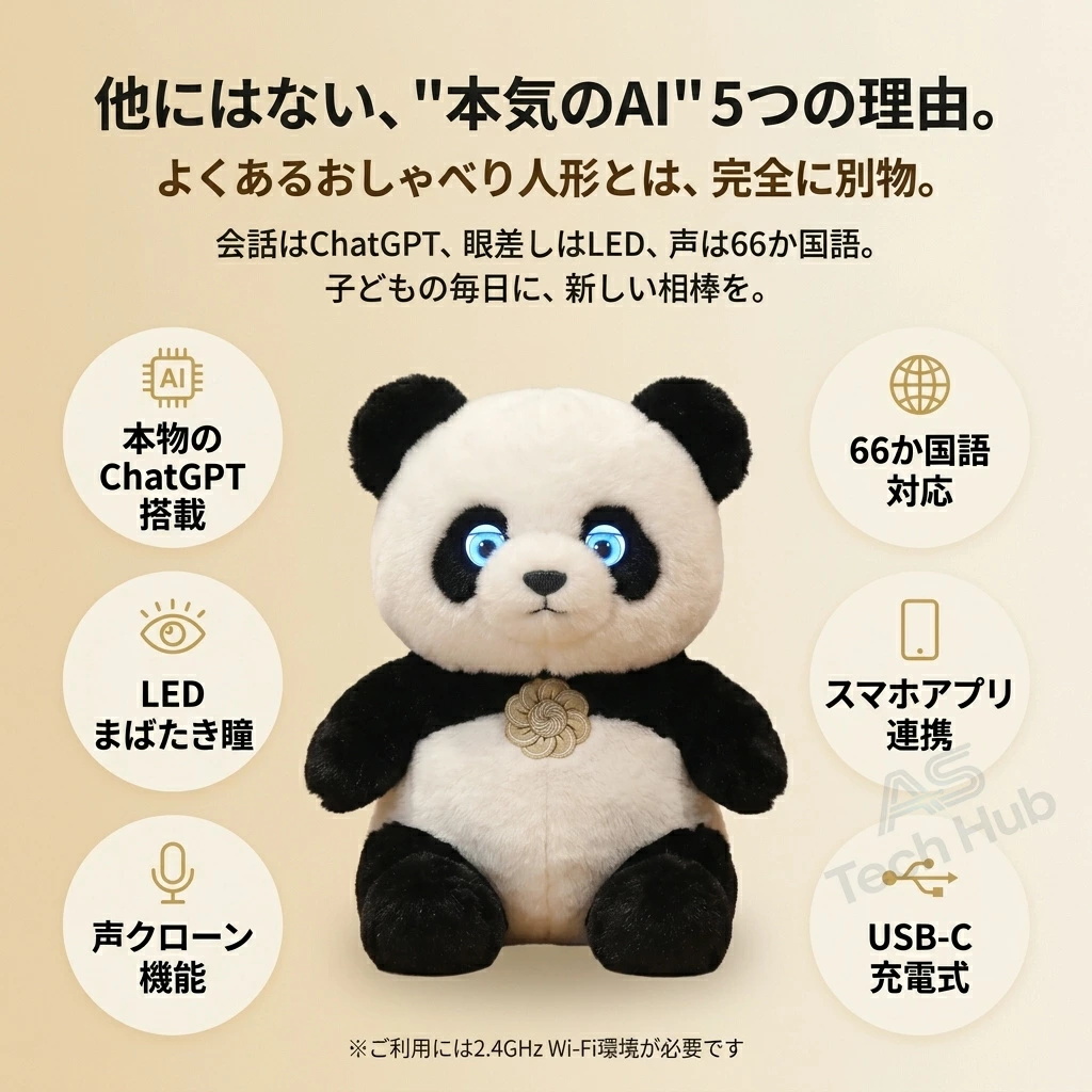 ぬいぐるみ AI ロボット しゃべる おもちゃ AI会話 電子ペット 電動