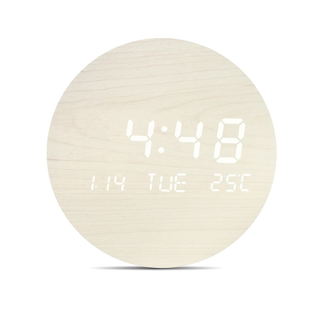 壁掛け時計 掛け時計 北欧風 デジタル 静音 led 夜光 時計 壁時計