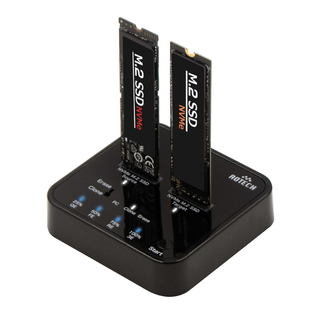 M.2 NVMe SSD クローン＆4モードイレーススタンド AOK-NVMERCL-20G 箱潰れ品_2