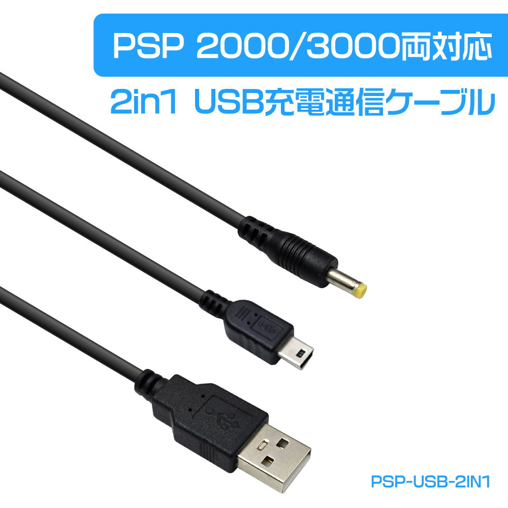 PSP 1000/2000/3000S@Ή 2in1 USB[dʐMP[u