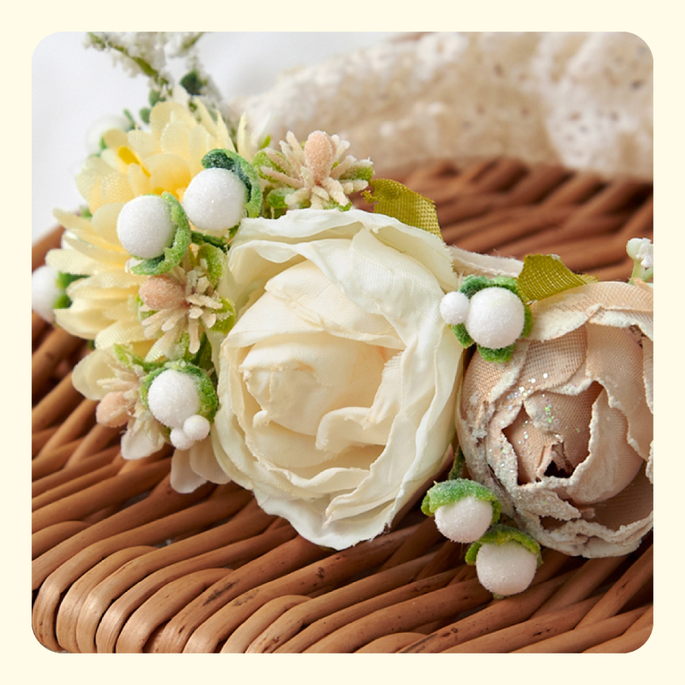 regalo ヘアバンド 花冠 ヘアアクセサリー ヘッドドレス レース 