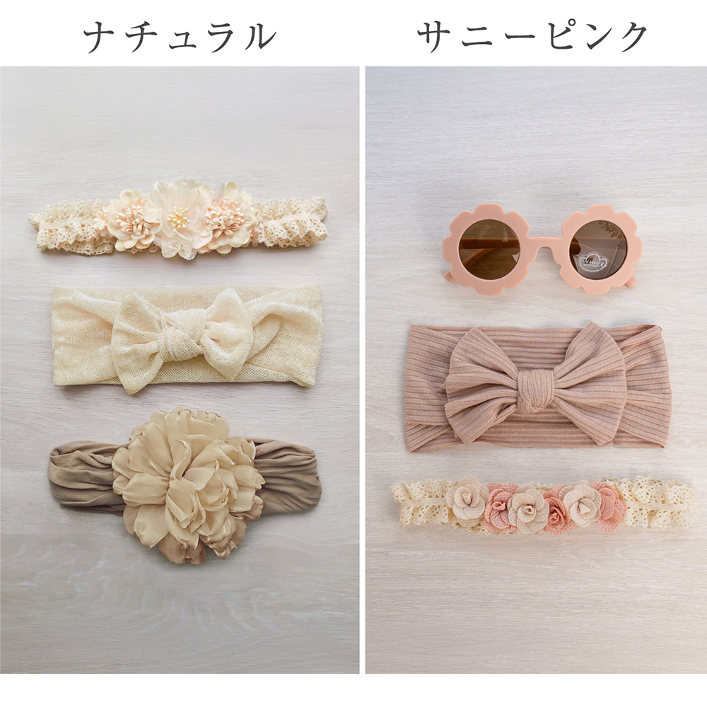 ベビー ヘアバンド 赤ちゃん リボン レース 花 ヘアアクセサリー 女の子 ターバン 髪飾り お宮参り 結婚式 【3本セット】ベビーヘアバンドセット  regalo | regalo（パーティグッズ） | 17