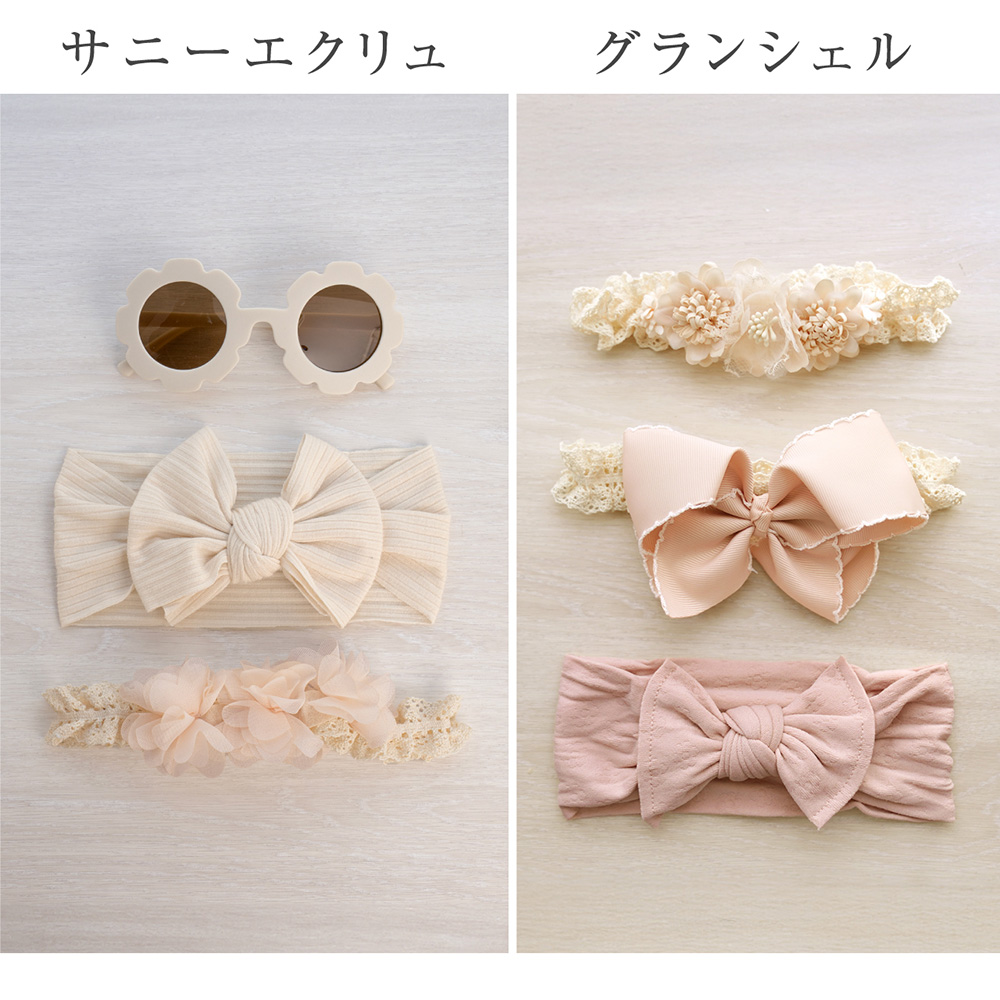 ベビー ヘアバンド 赤ちゃん リボン レース 花 ヘアアクセサリー 女の子 ターバン 髪飾り お宮参り 結婚式 【3本セット】ベビーヘアバンドセット  regalo | regalo（パーティグッズ） | 18
