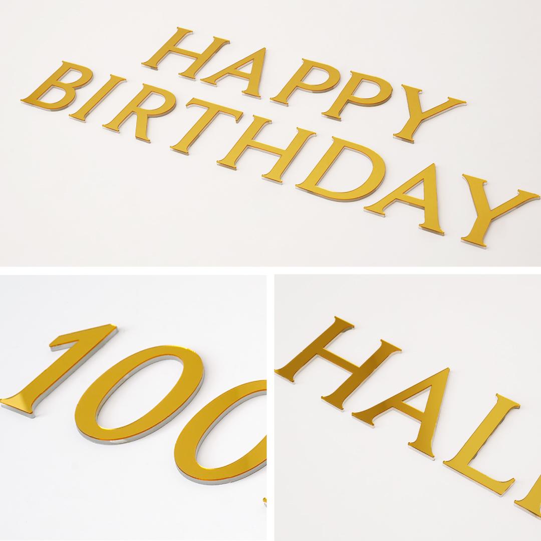 regalo 誕生日 100日祝 ハーフバースデー レターバナー アクリル製