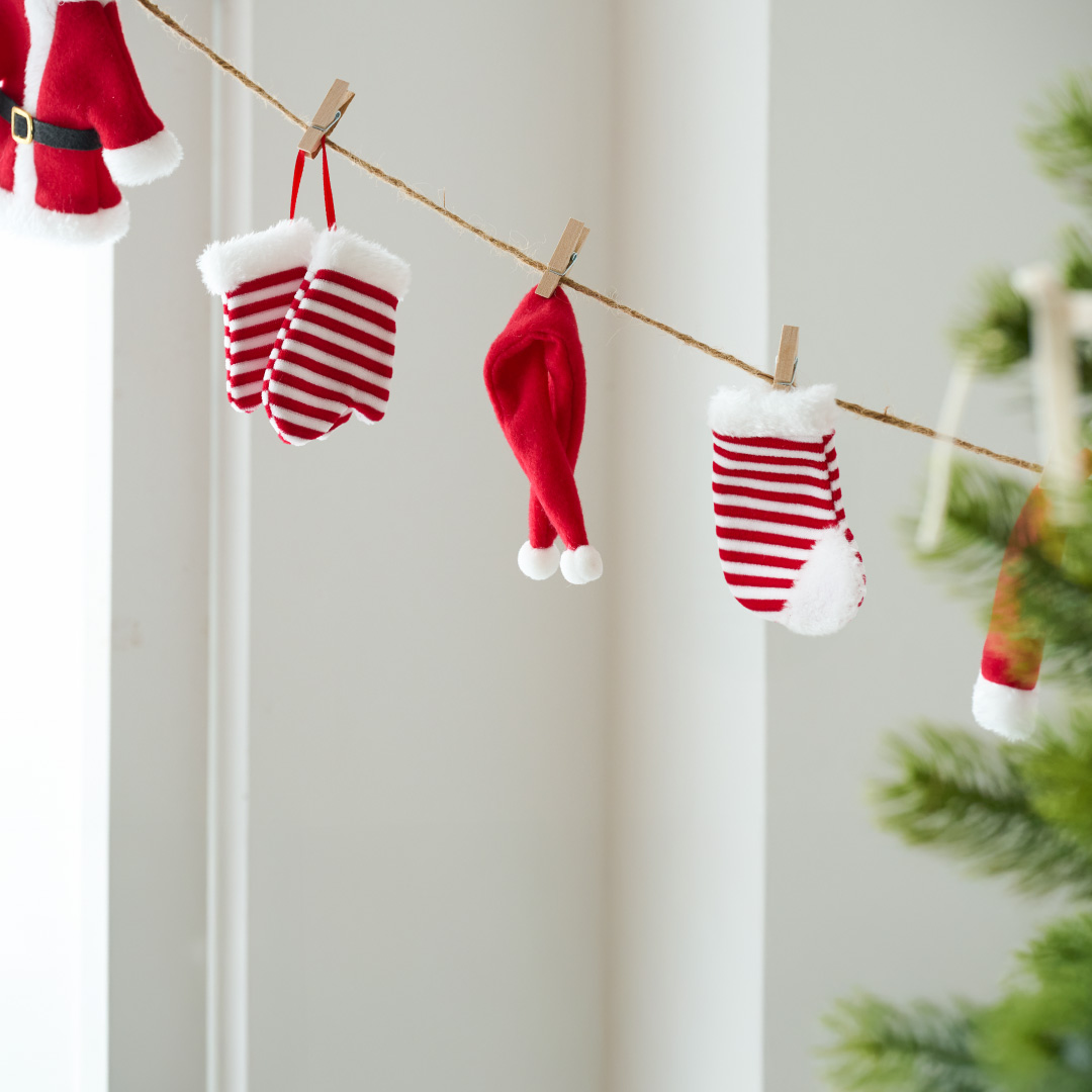 regalo ガーランド サンタ 服 クリスマス 180cm 飾り 壁 おしゃれ