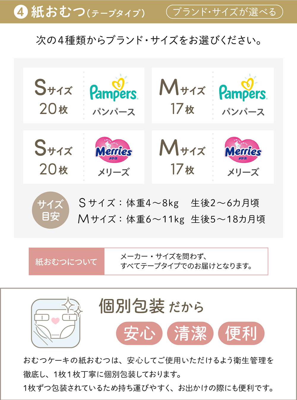 おむつケーキ ベビー袴2ピース 花恋 女の子 男の子 名入れ 赤ちゃん 出産祝い ギフト おしゃれ オムツ 贈り物 初節句 メッセージカード かれん rv000 regaloの画像