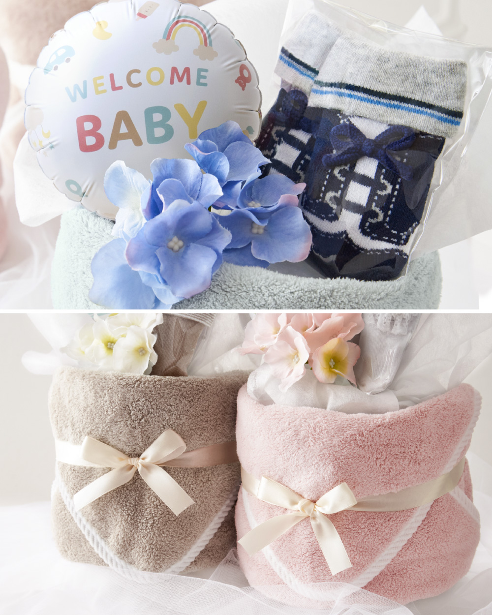 おむつケーキ 出産祝い 女の子 男の子 かわいい おしゃれ ギフト 出産祝い 名入れ 刺繍 オムツ ベビーグッズ タオル ソックス プポン poupon regalo | regalo（パーティグッズ） | 02