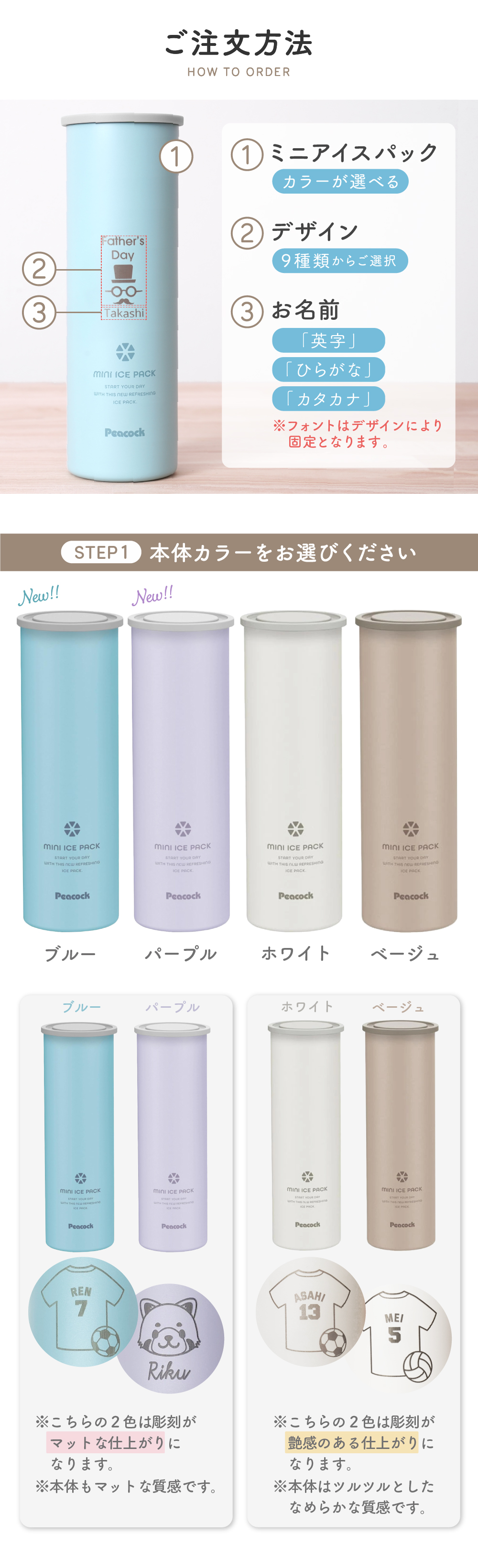 ピーコック魔法瓶工業 【名入れ無料】ミニアイスパック 氷のう 熱中症