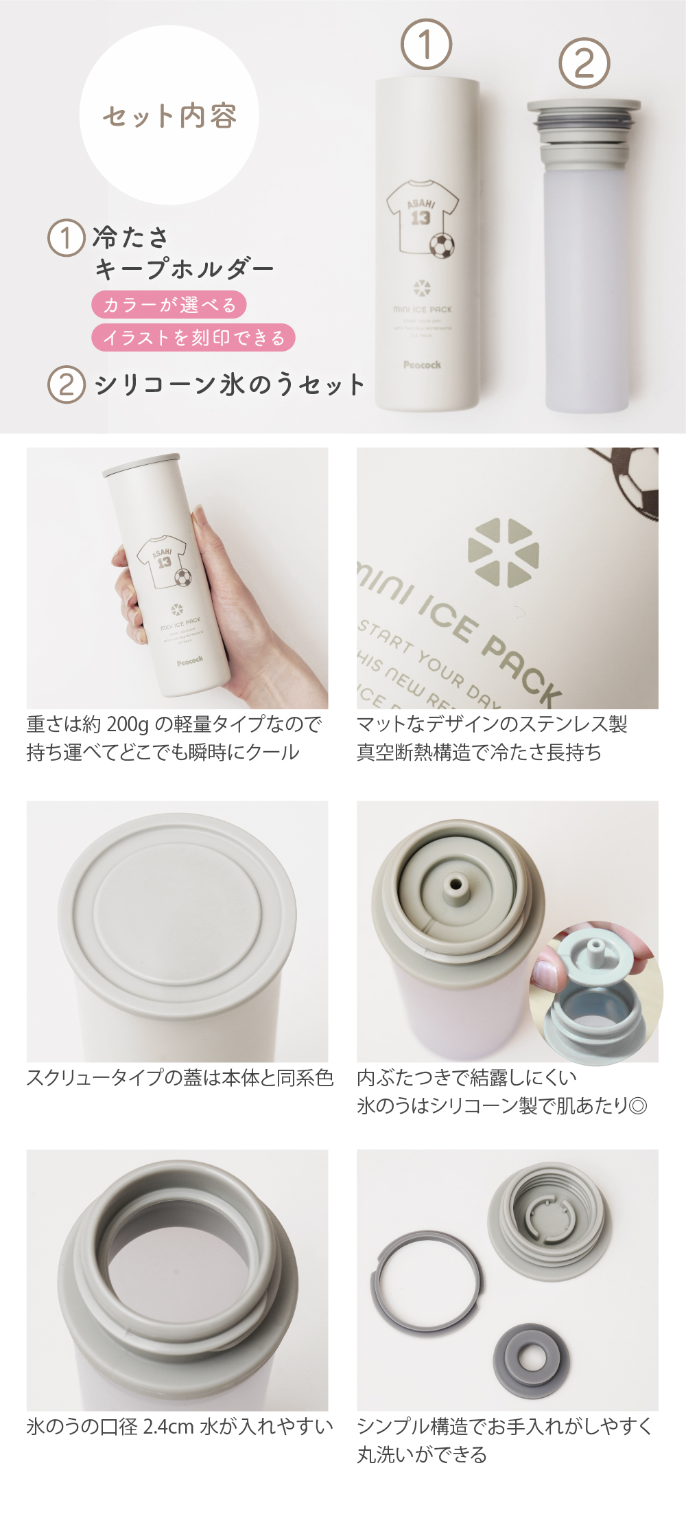 ピーコック魔法瓶工業 【名入れ無料】アイスパック 万博 熱中症対策