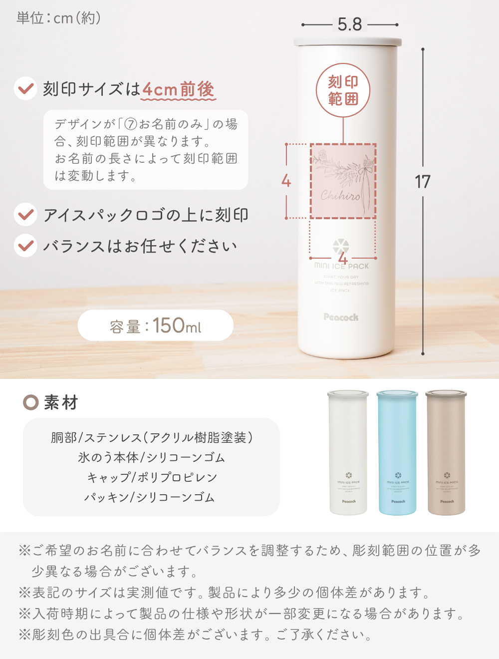 ピーコック魔法瓶工業 【名入れ無料】アイスパック 万博 熱中症対策