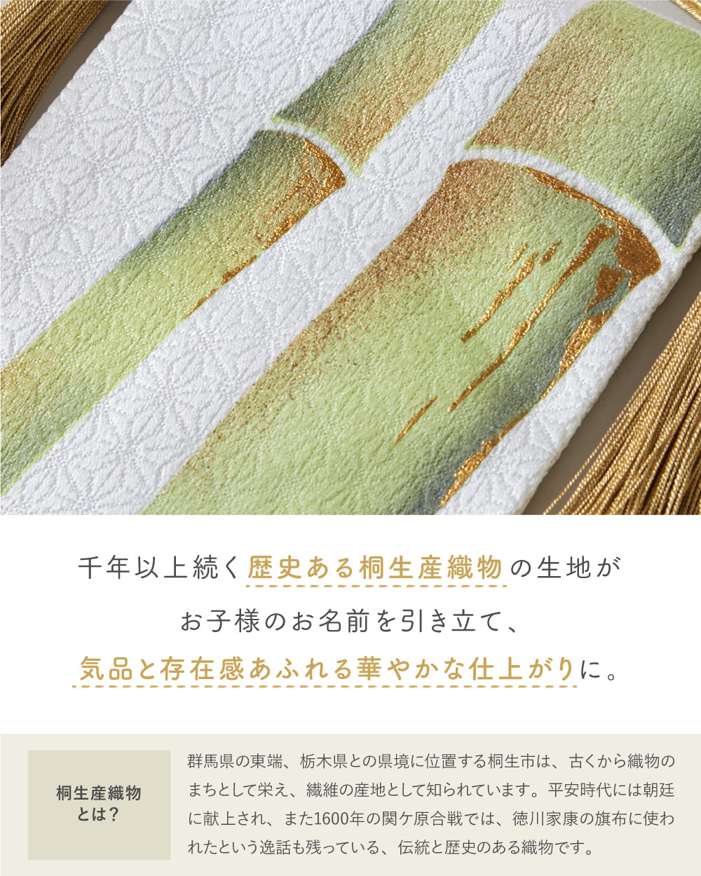 名前旗 男の子 総刺繍 命名旗 ふりがな 出産祝い お宮参り お食い初め 百日祝い こどもの日 誕生日 七五三 輝映 若竹 Mサイズ regaloの画像