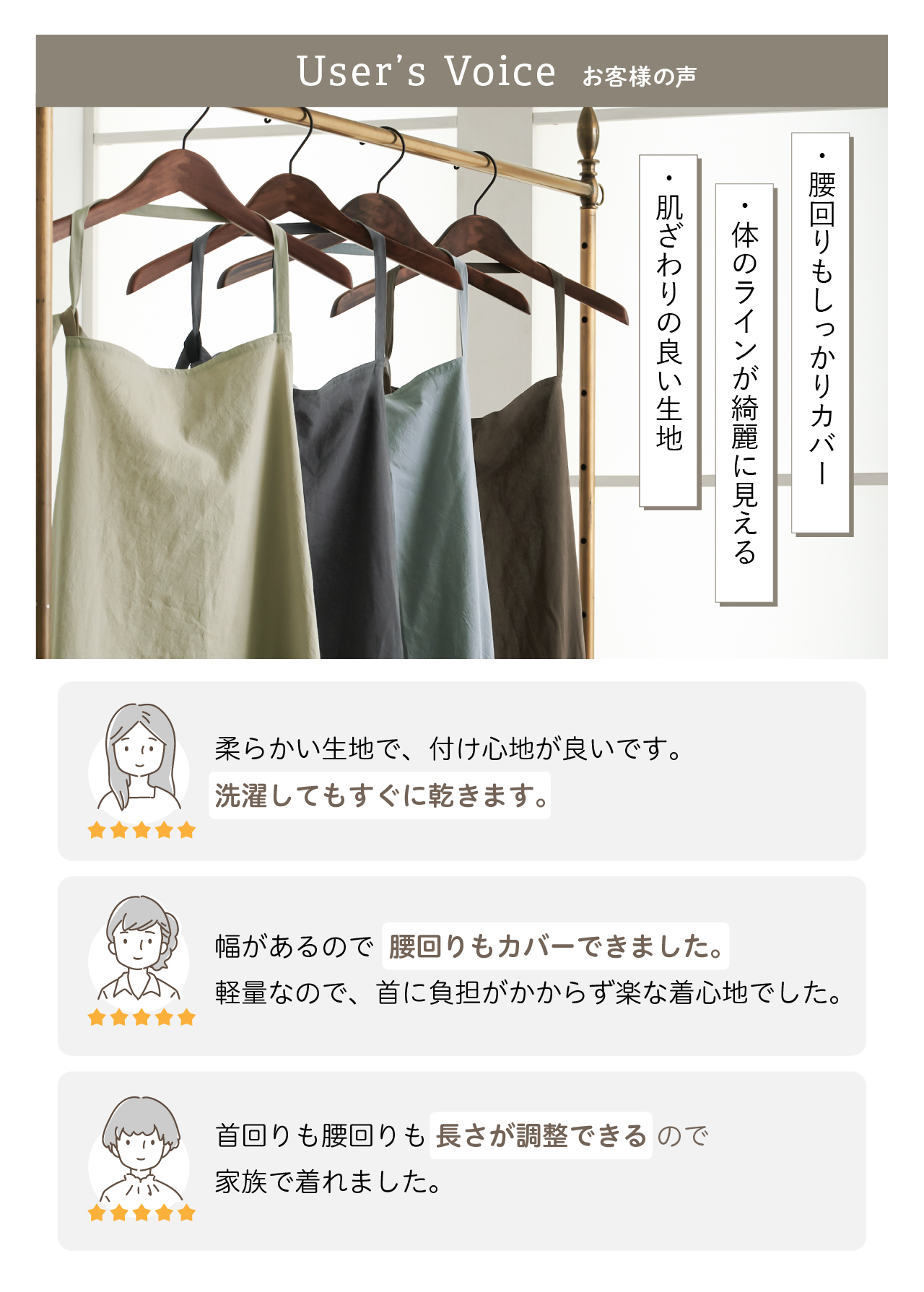エプロン おしゃれ ポケット付き カフェ風 バイカラー 難燃性 軽量