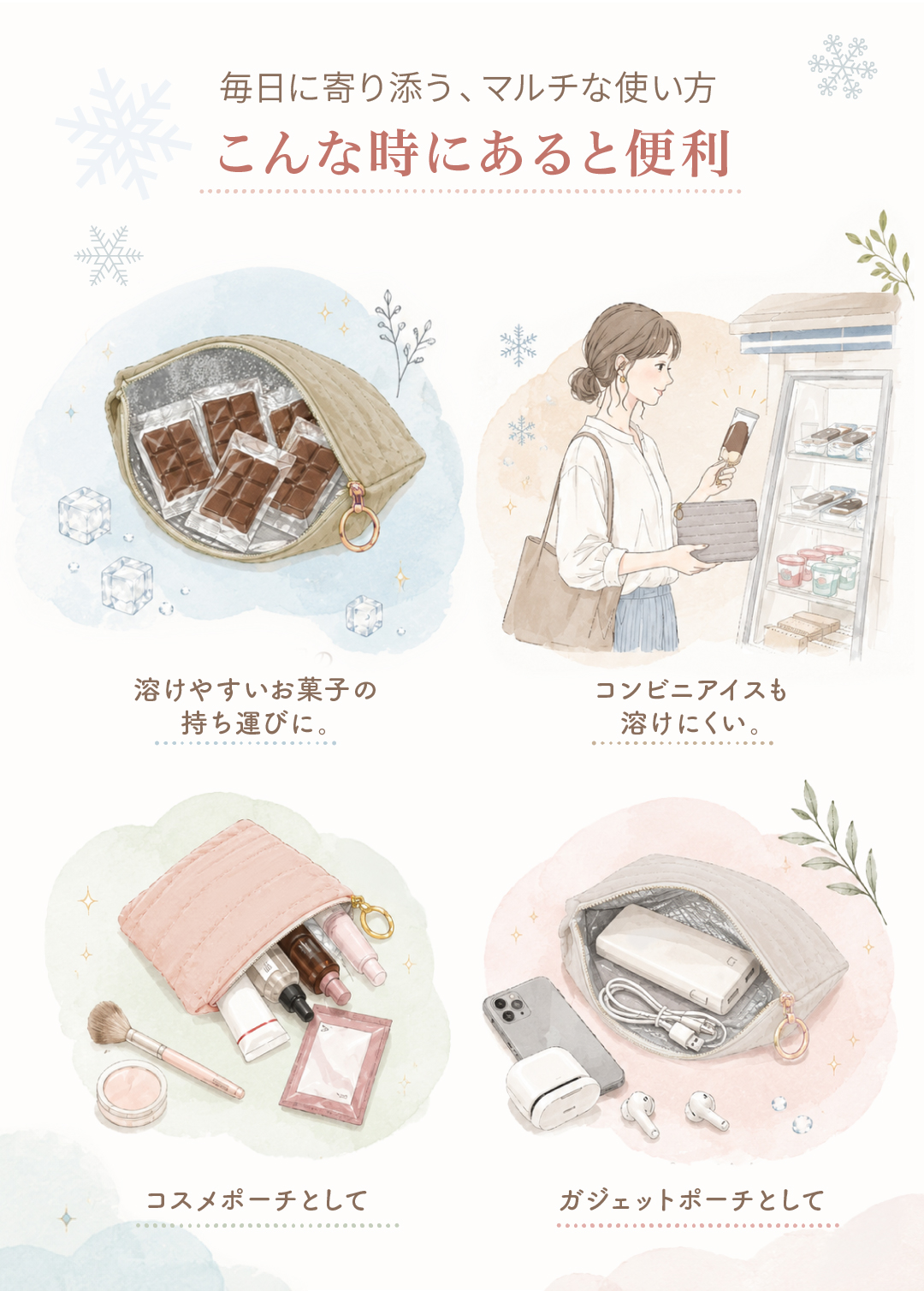 保冷ポーチ 小さめ ミニ お菓子 アイス お出...の詳細画像2