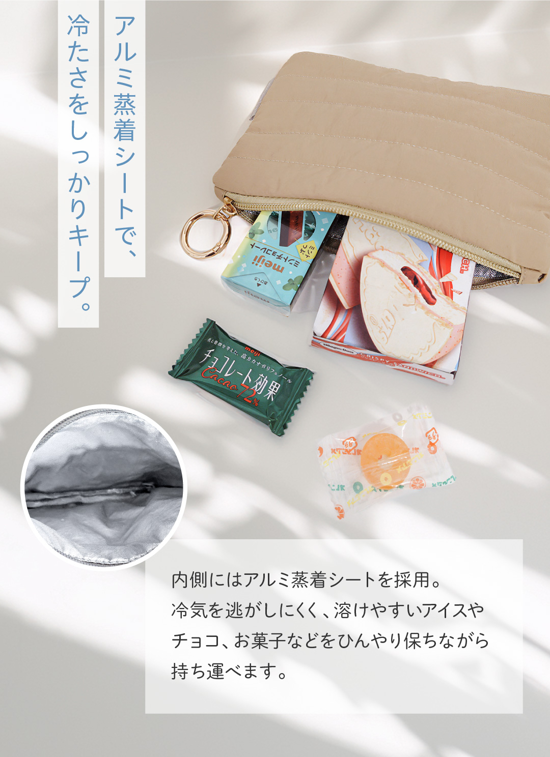 保冷ポーチ 小さめ ミニ お菓子 アイス お出...の詳細画像3
