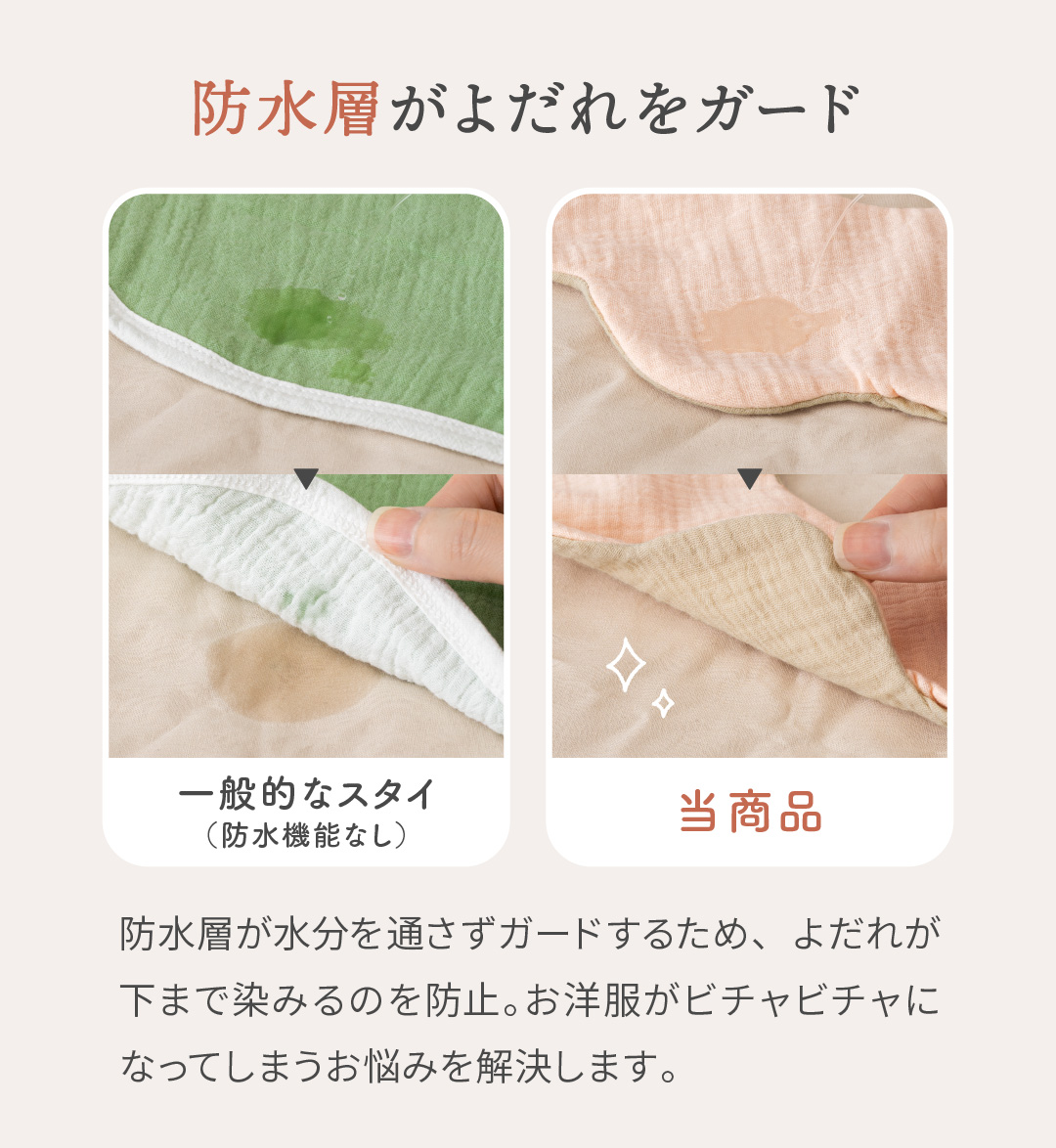 regalo スタイ 防水 セット 女の子 男の子 360度 よだれかけ 【3枚