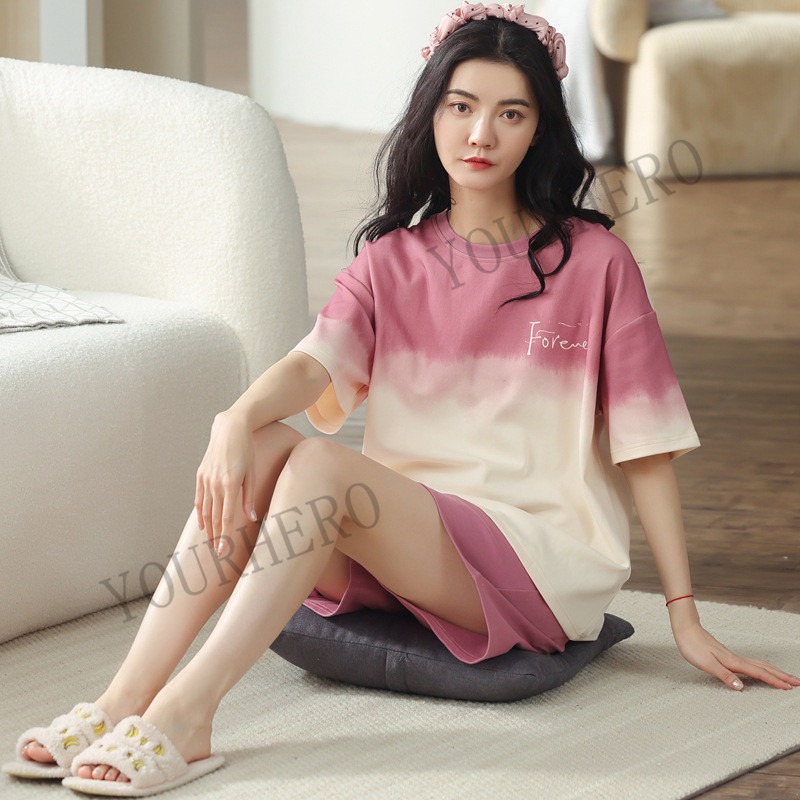 レディース ルームウェア ショートパンツ 寝巻き かわいい 韓国 赤 M 通販
