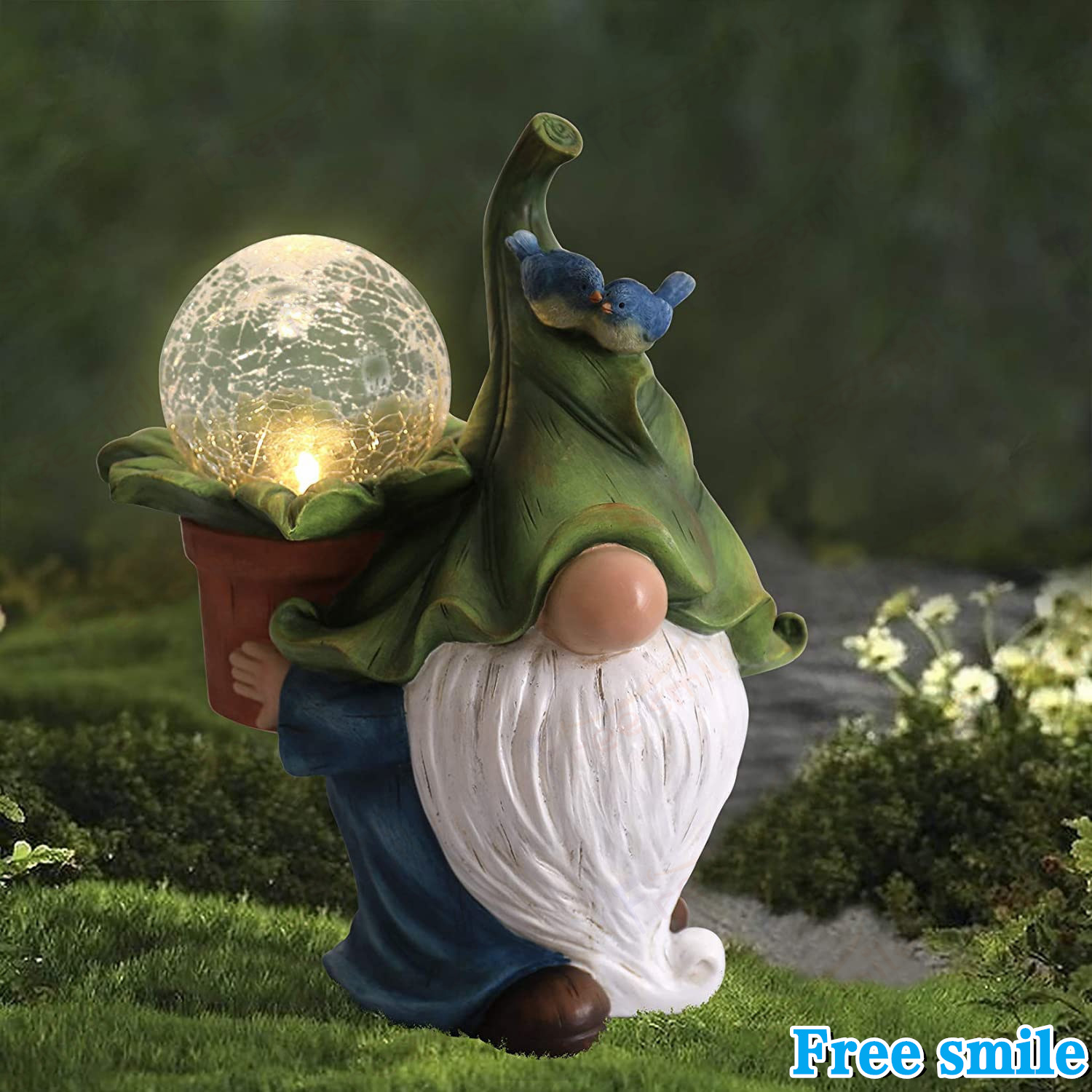 ガーデニングオブジェ ソーラーライト ガーデンオーナメント 大地の妖精　長い顎鬚 ソーラー充電式 置物 防水 芝生 玄関先 庭 ガーデン ベランダ |  | 06