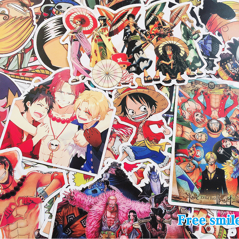 ワンピース コレクタブルフィギュア ステッカー/シール 60枚セット ワンピースシール 60枚 海賊王 ステッカーセット 防水 ブランド