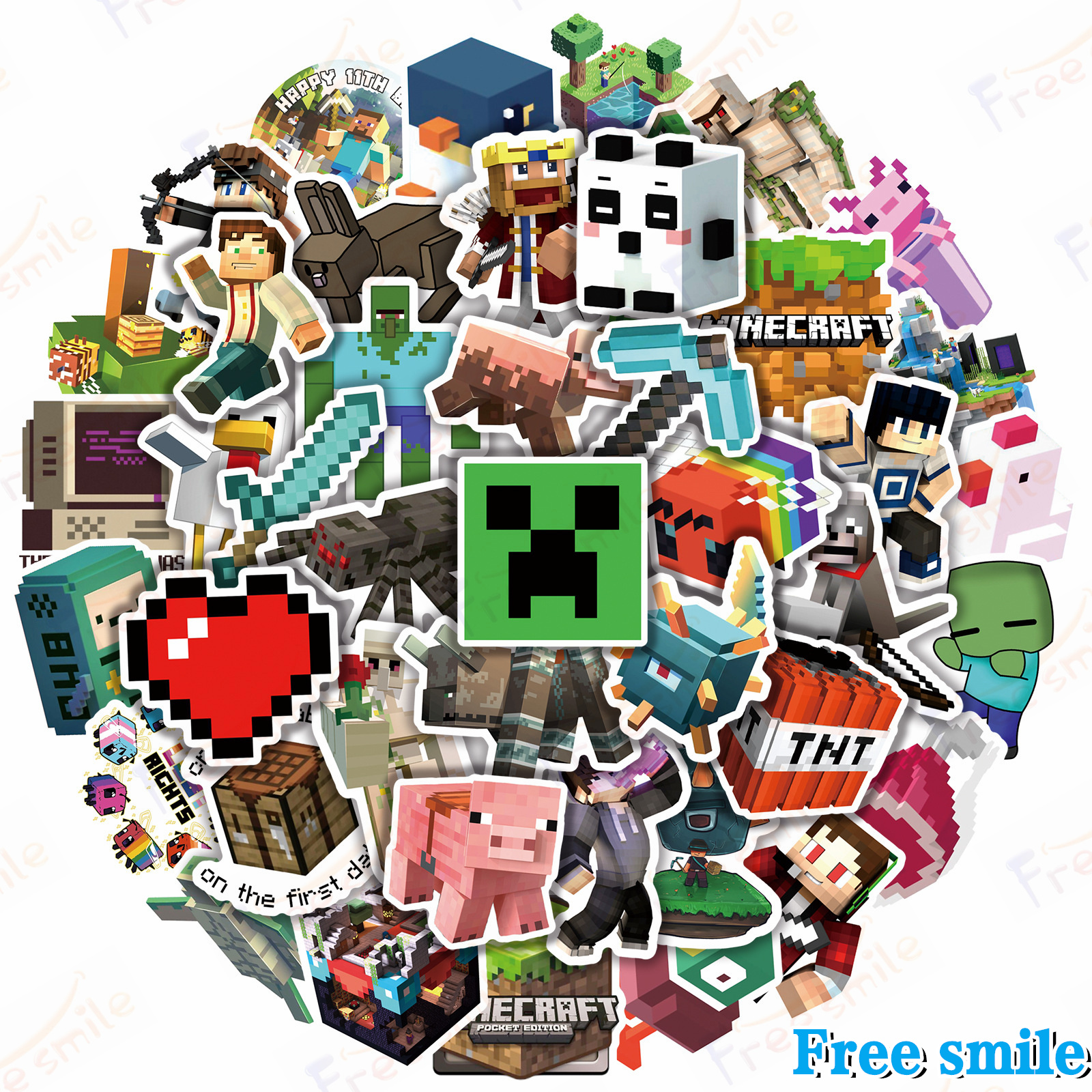 マインクラフト 50枚 シール ペーパー手帳 ...の詳細画像1