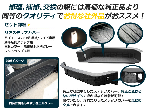 純正タイプ フットランプ付き リア サイド ス...の詳細画像1