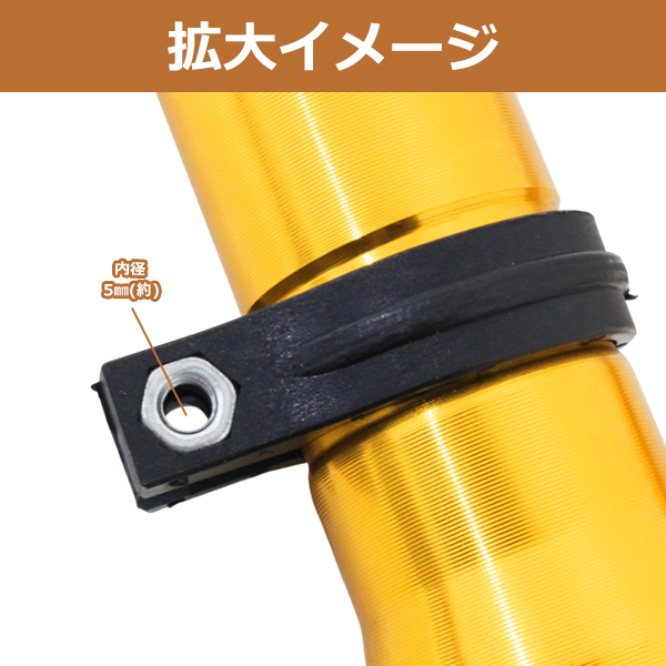 金ぶろ 新品 27パイ ZXタイプ フロントフォーク ゴールド 金/ディスク化