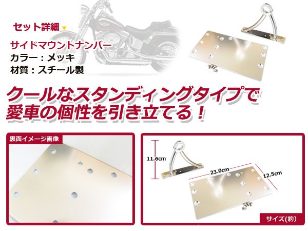 サイドマウント ナンバーステー キット DS400 DS250 SR400 SR500