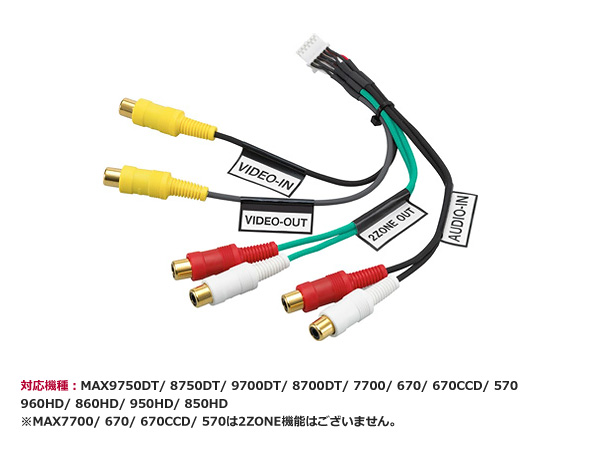 クラリオンナビVTR入力ケーブルCCA-657-500 映像音声 同等品 配線