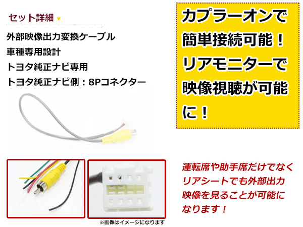 トヨタ NSZT-Y62Gナビ専用 映像出力ケーブル 後席 リアモニター用