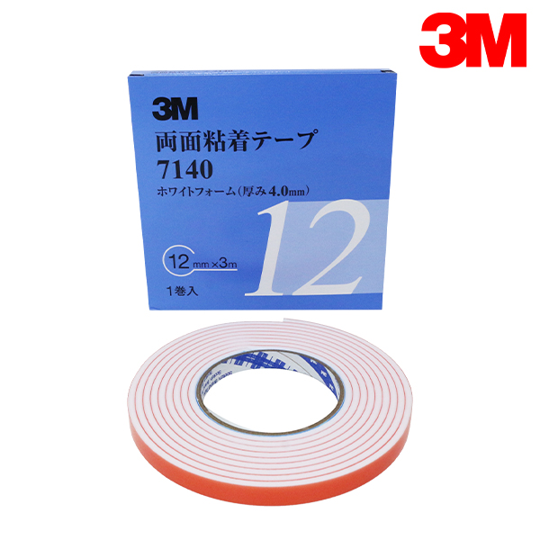 7140-12-AAD 4.0mm厚 12mm幅 両面テープ 白3M スリーエム 3M