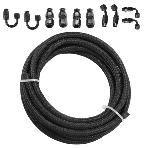 オイルクーラーメッシュホースセット 5m ホースエンド 10個セット AN10