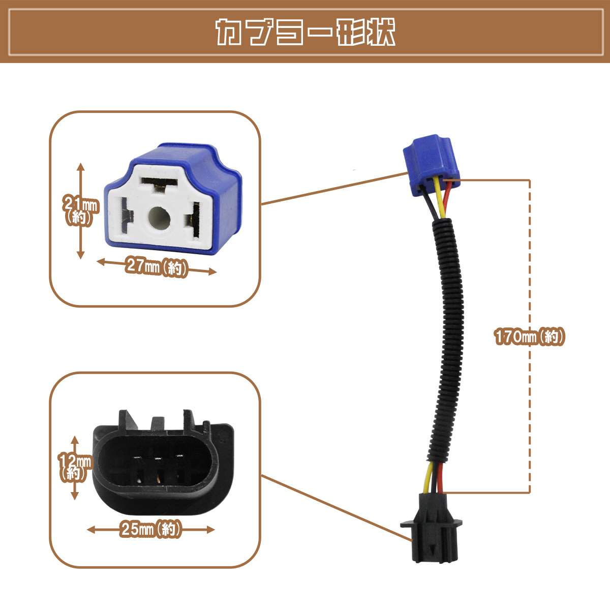 LED プロジェクター ヘッドライト ユニット 7インチ 丸型 75W H4 Hi/Lo