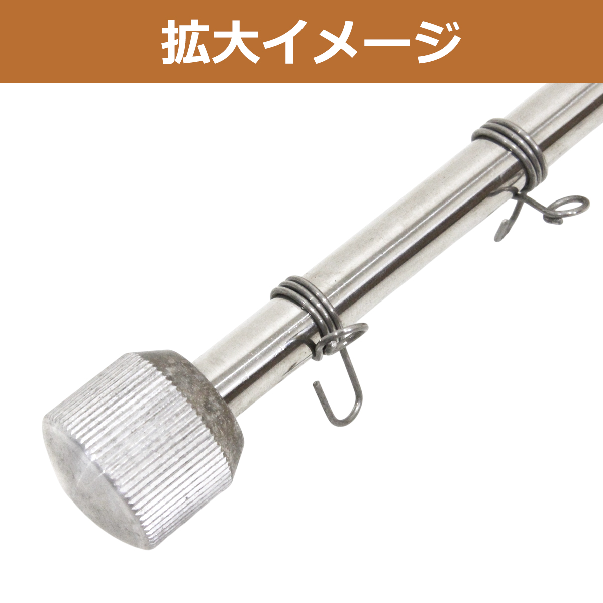 旗棒 40cm フラッグポール 汎用 バイク 旧車 原付 メッキ シルバー