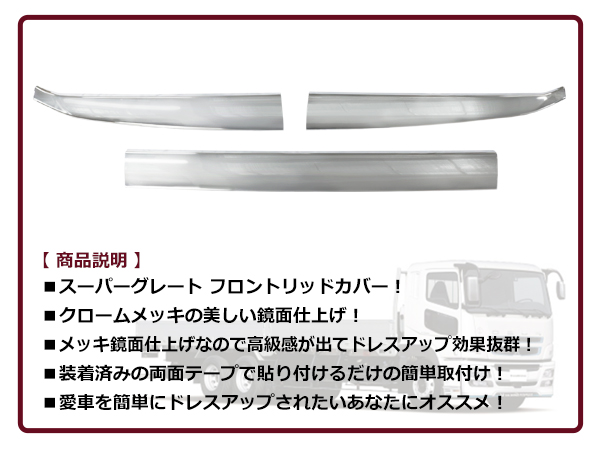 三菱ふそう 新型17スーパーグレート H29年5月〜ON メッキ フロント