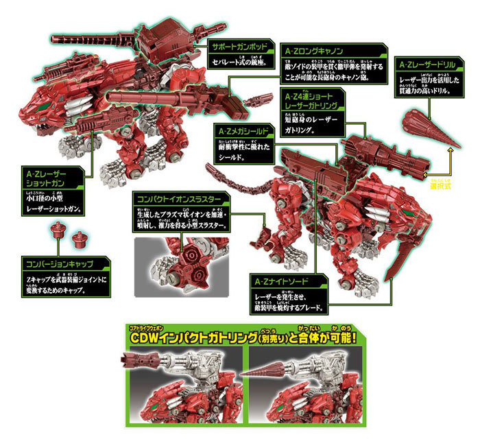 特典 公式改造武器パーツ 付属 ZOIDS ゾイドワイルド ZW50 改造武器