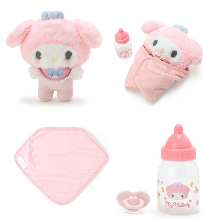ラッピング無料! サンリオ マイメロディ ぬいぐるみおせわセット +