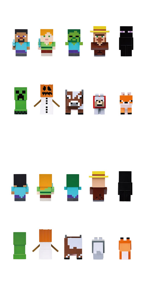 エンスカイ MINECRAFT マインクラフト ソフビパペットマスコット 指