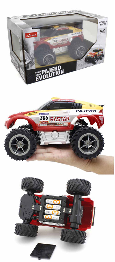 RASTAR ラジコンカー 1/18 ダカールラリー パジェロ エボリューション