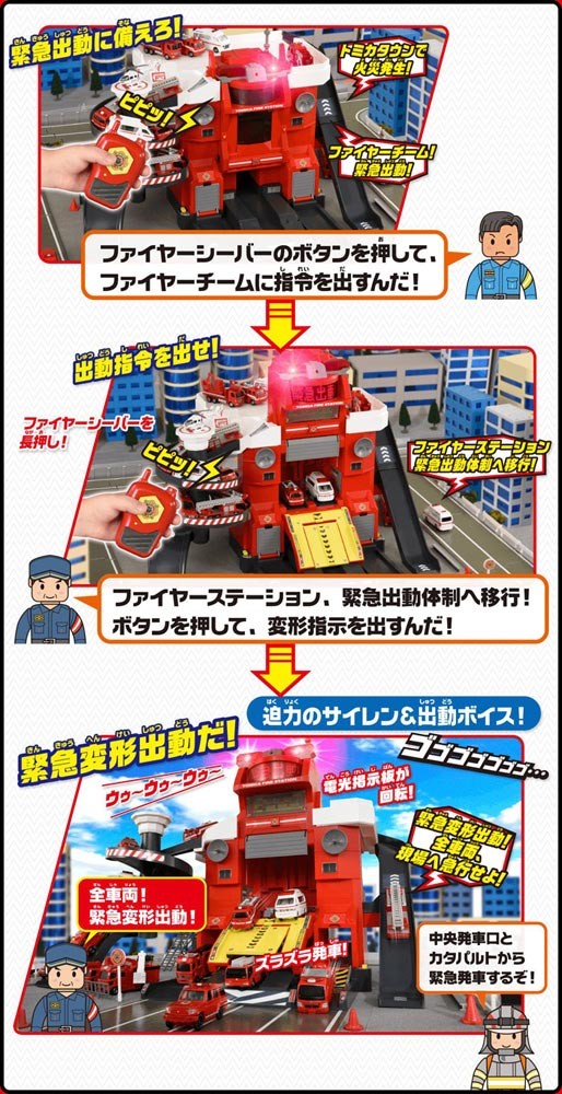 トミカ 無線でピピッと出動指令! 変形ファイヤーステーション : 4904810104889 : ユウセイ堂2号店 ヤフーショッピング店 - 通販 -  Yahoo!ショッピング