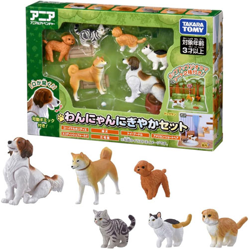 アニア わんにゃんにぎやかセット 犬 猫 6匹セットの説明 - 通販