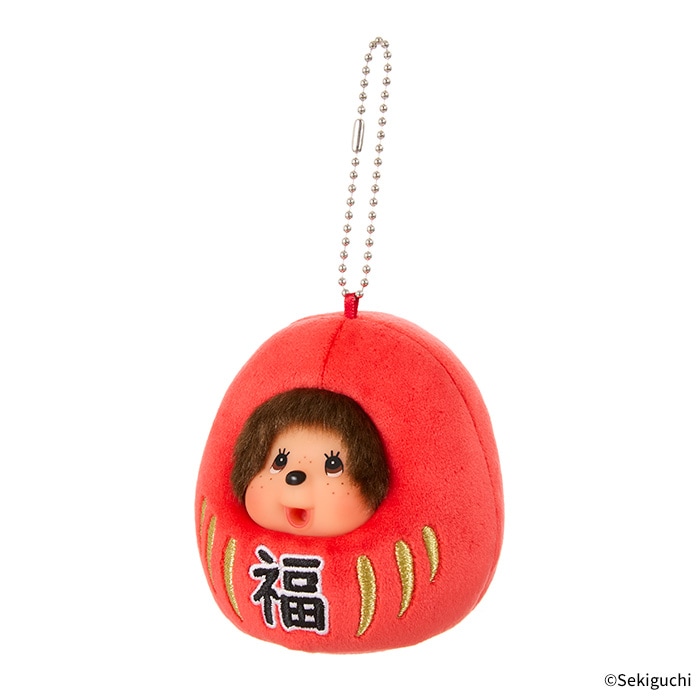 ☆ 限定！　激レア！　福ダルマモンチッチ　完売　新品タグ付き　キーチェーン　☆ だるまモンチッチSSキーチェーン | キャラクターグッズ販売 モンチッチ