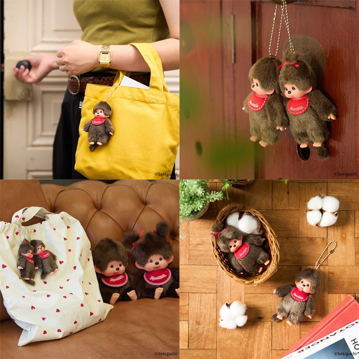 モンチッチ 男の子 ぬいぐるみキーホルダー 5体セット モンチッチ 男の子 キーチェーン ぬいぐるみ