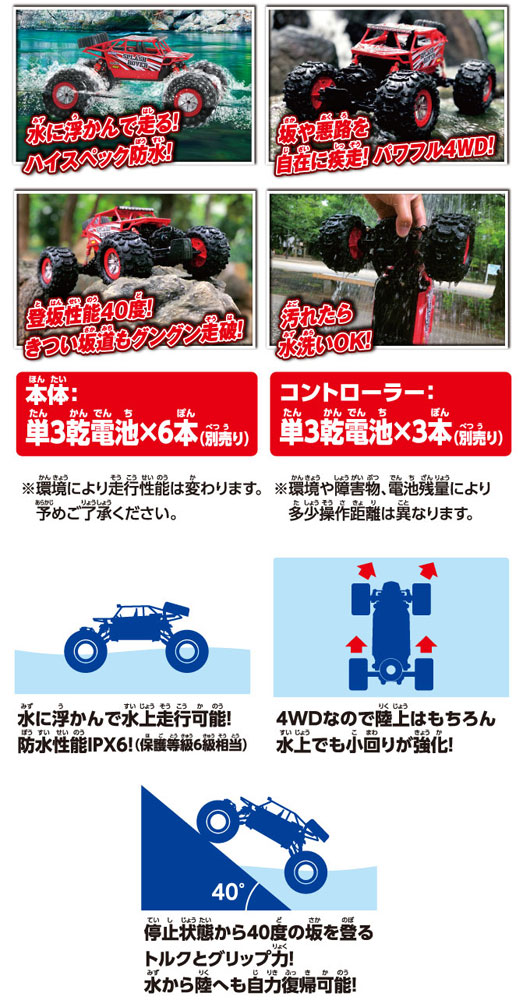 RC 水陸両用ラジコンカー 1/12 R/C スプラッシュローバー : ユウセイ堂
