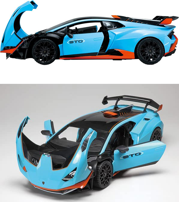 ランボールギーニ ラジコン 十分の一スケール RC Lamborghini アヴェンタドールSVJロードスター 全2種