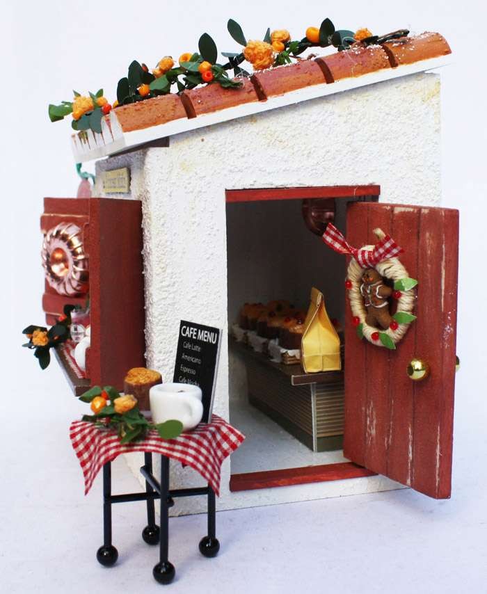 ビリーの手作りドールハウスキット クレープ屋 完成作品 クレープ屋
