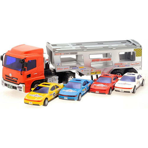 トイコー フリクションカー クオン スーパーキャリアカー ミニカー4台